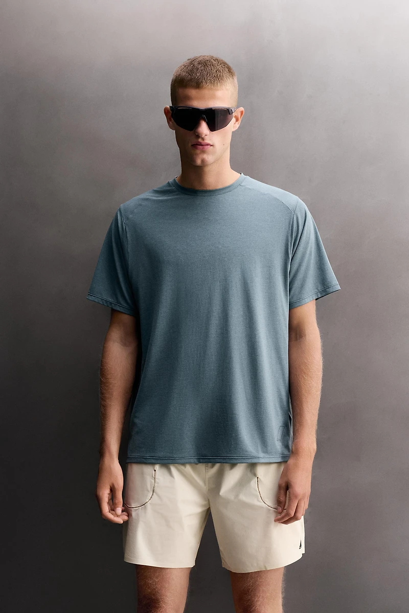 TEXTURED TECHNICAL T-SHIRT