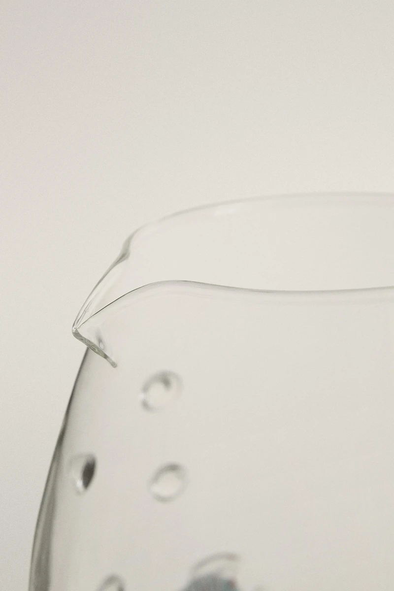 FISH AND BUBBLE BOROSILICATE GLASS PITCHER