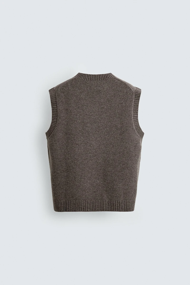 GILET EN MAILLE LAINE