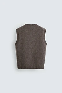 GILET EN MAILLE LAINE