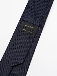 100% garza silk micro textured tie