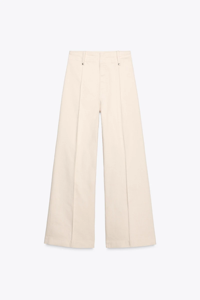 ZW COLLECTION TAILORED WIDE LEG HI-RISE JEANS