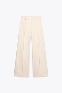 ZW COLLECTION TAILORED WIDE LEG HI-RISE JEANS