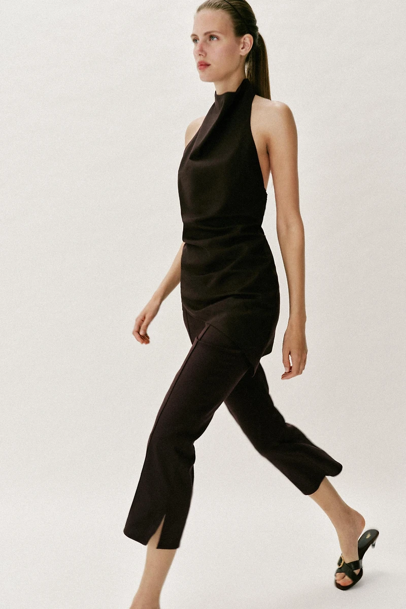 MINI FLARE LINEN PANTS