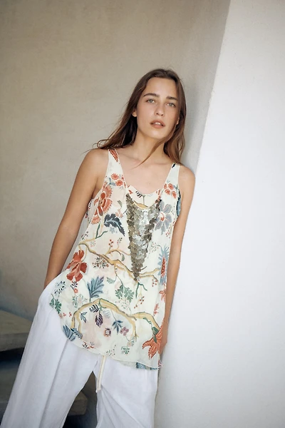 TOP IMPRIMÉ À FANTAISIE ZW COLLECTION