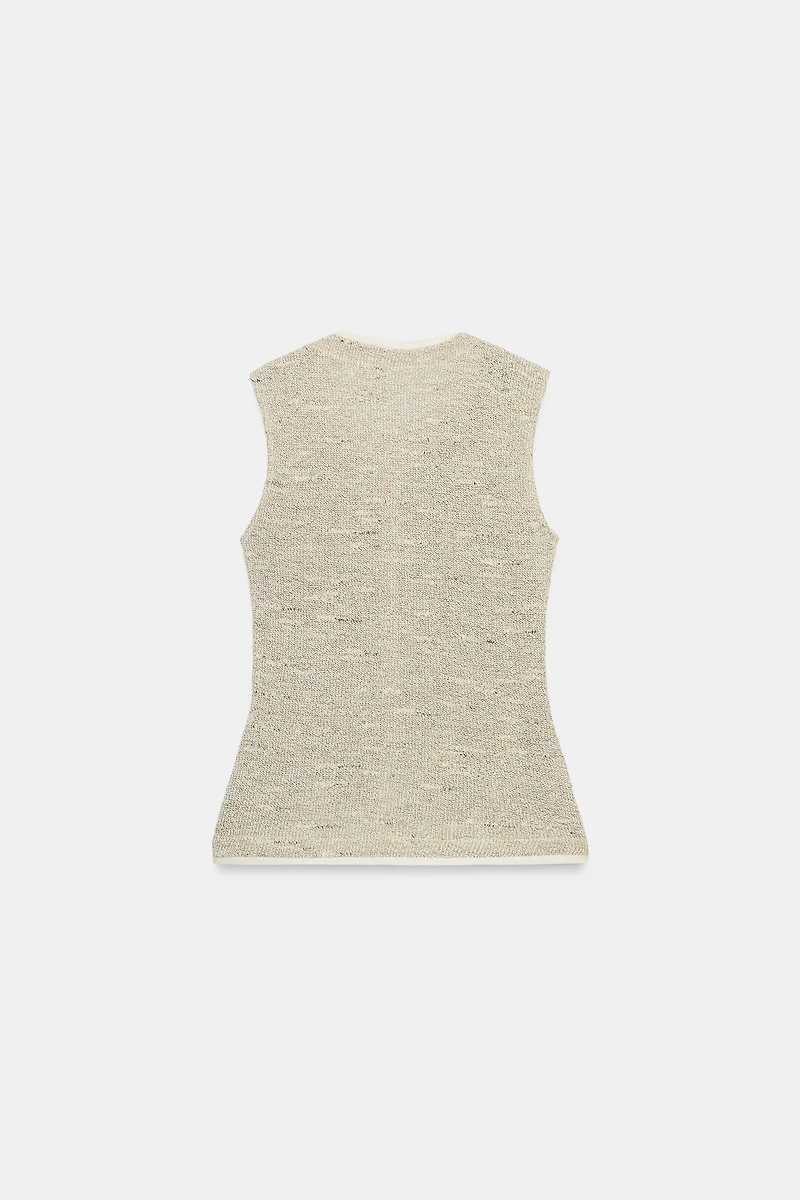 TOP GILET À BOUTONS