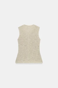 TOP GILET À BOUTONS