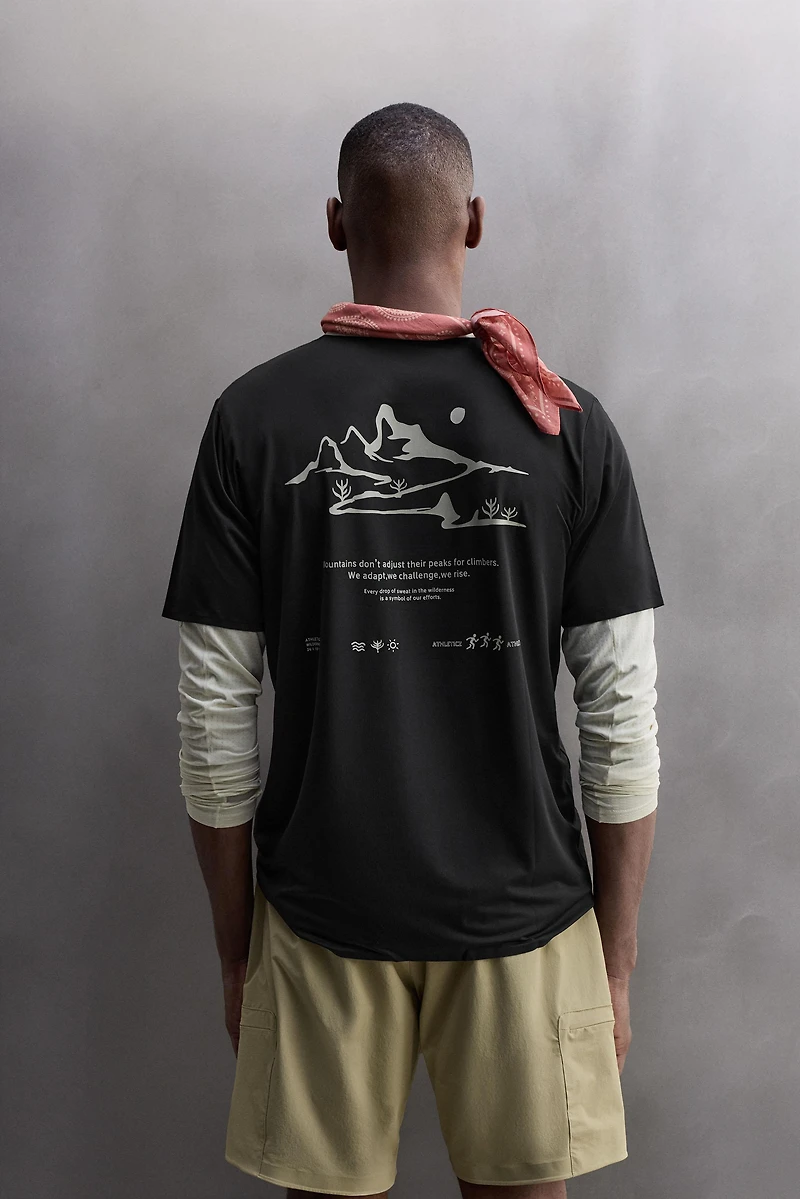 TECHNICAL RUNNING PRINT T-SHIRT