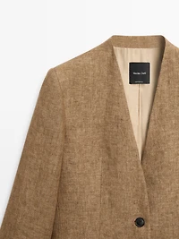 100% linen melange suit blazer