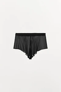 CROCHET TRIM SHORTS