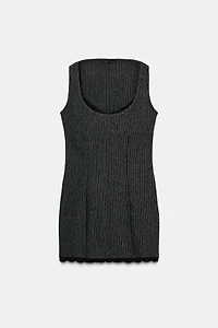 PINSTRIPED SHORT DRESS