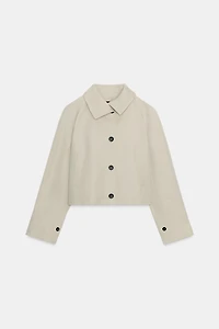 WATER REPELLENT SHORT TRENCH COAT ZW COLLECTION