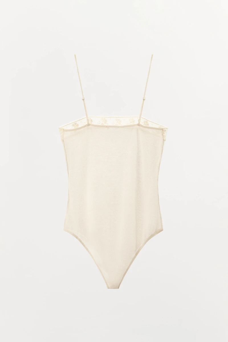 FINE KNIT LACE BODYSUIT