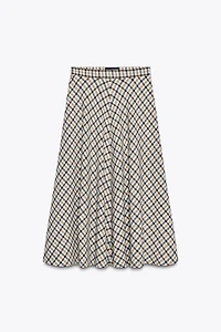 PLAID CAPE SKIRT ZW COLLECTION