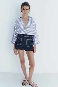 WIDE SLEEVE LINEN SHIRT