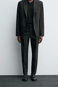 100% WOOL SUIT PANTS