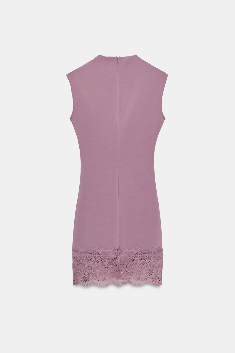 STRETCH LACE SHORT DRESS
