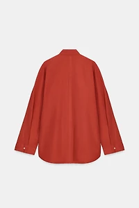 WASHED POPLIN OVERSIZED SHIRT