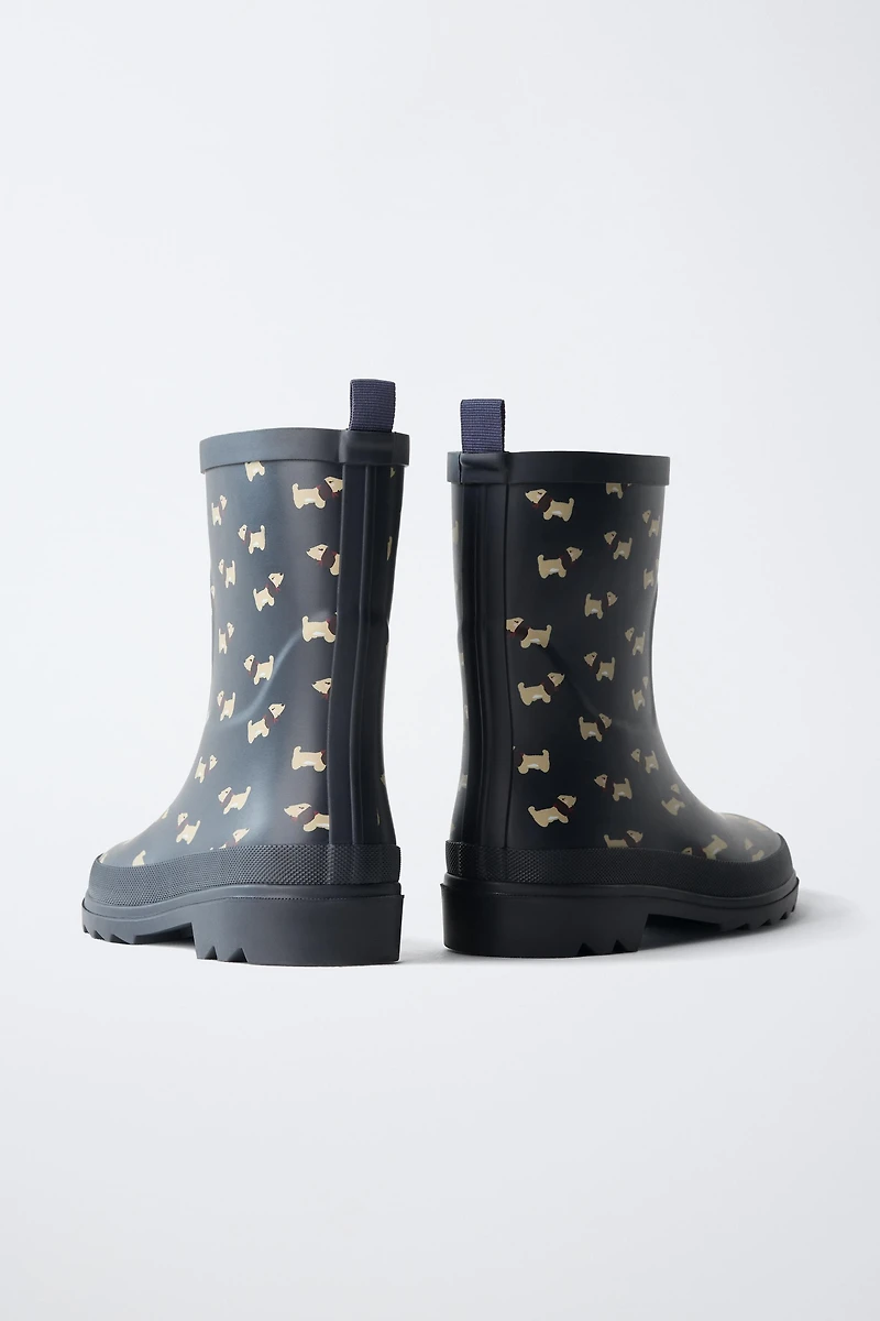 PUPPY PRINT RAIN BOOTS
