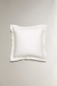 SATEEN PILLOWCASE WITH HEMSTITCHING EMBROIDERY