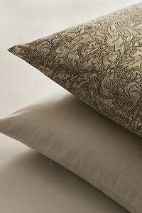 MORRIS & CO. FLORAL SATEEN COTTON PILLOWCASE