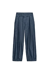 PLEATED BARREL PANTS