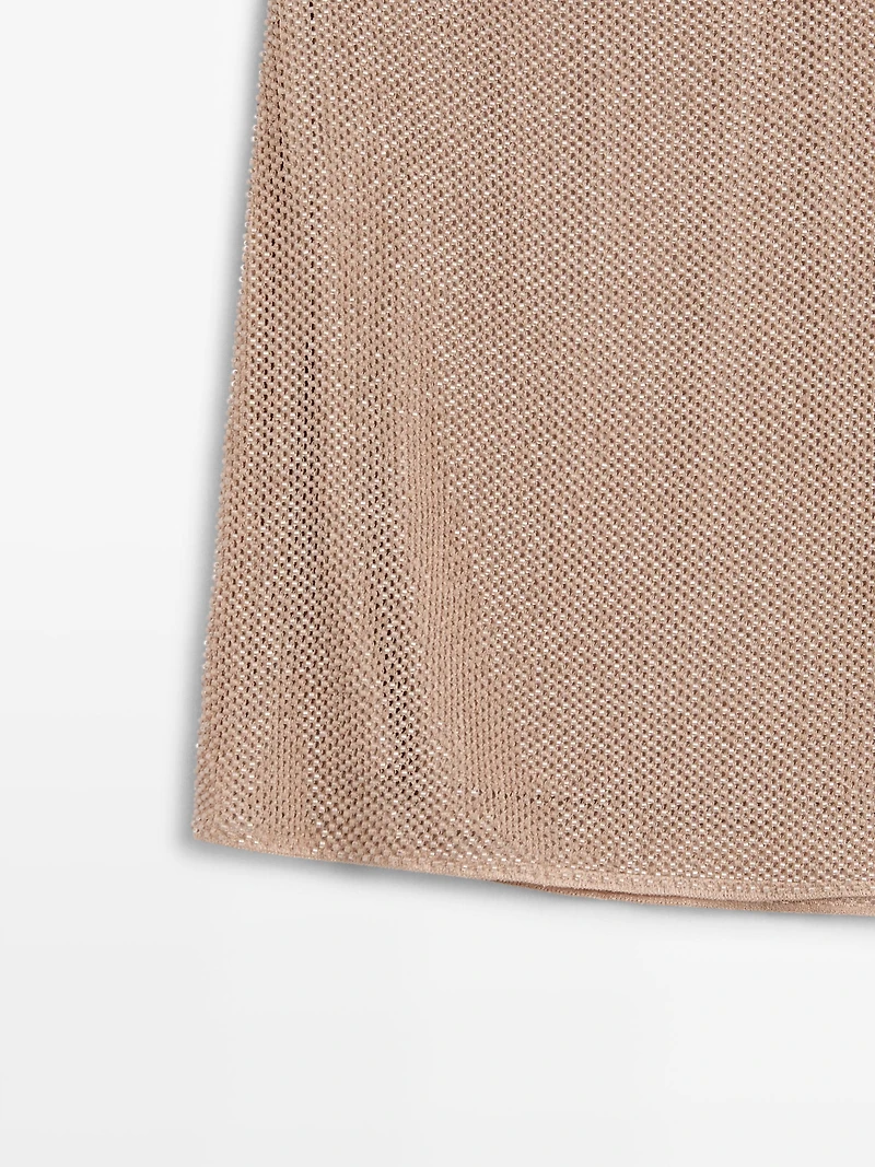 Mini skirt with rhinestone detail