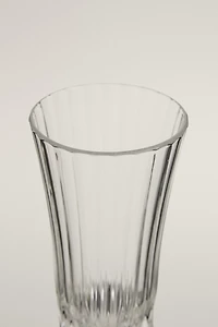 ENGRAVED EFFECT CRYSTALLINE FLUTE GLASS