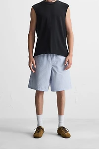 STRIPED RELAXED FIT SHORTS