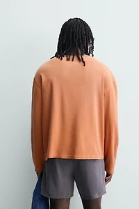 T-SHIRT RELAXED FIT COL TUNISIEN