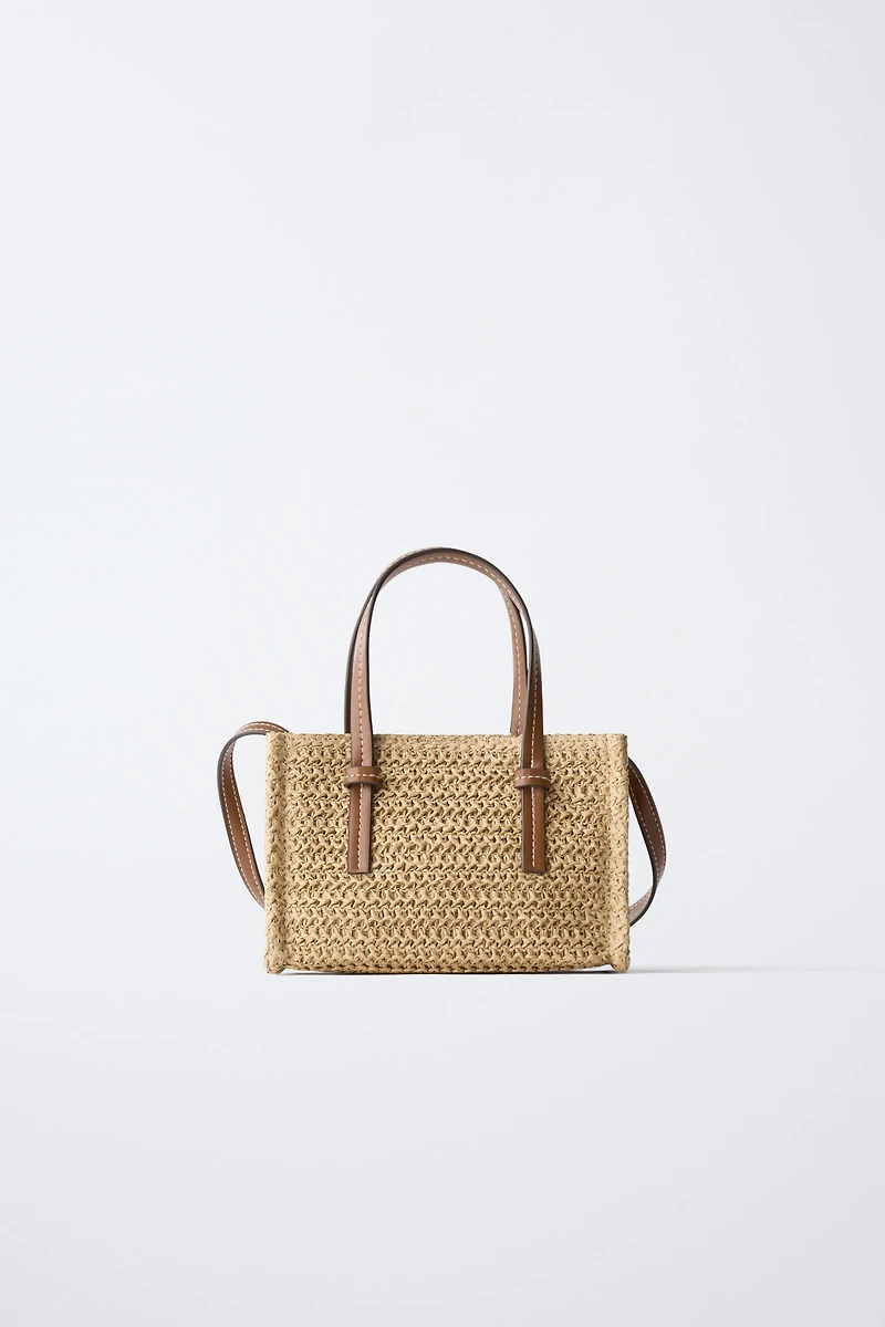 SAC BANDOULIÈRE EFFET RAFIA