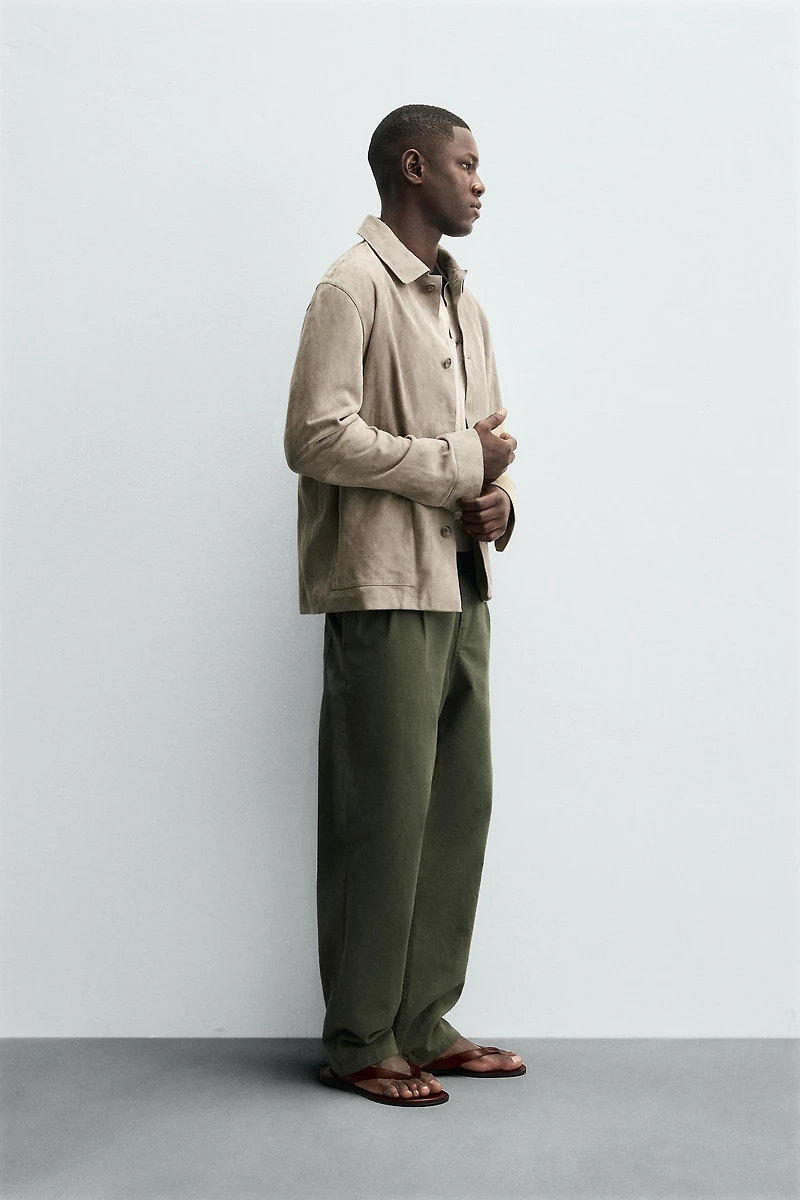 VESTE EN CUIR DAIM