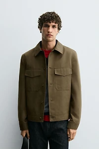 COTTON BLEND TECHNICAL JACKET