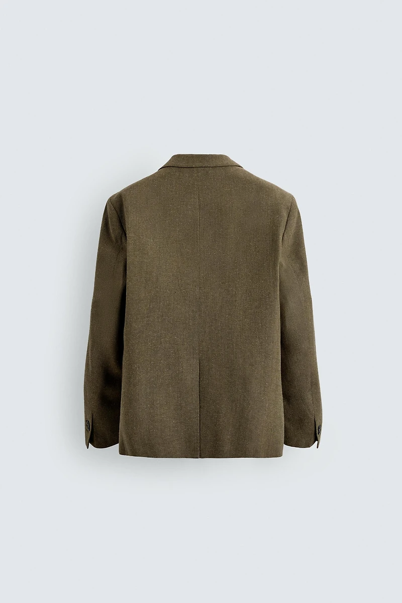WOOL BLEND TEXTURED BLAZER