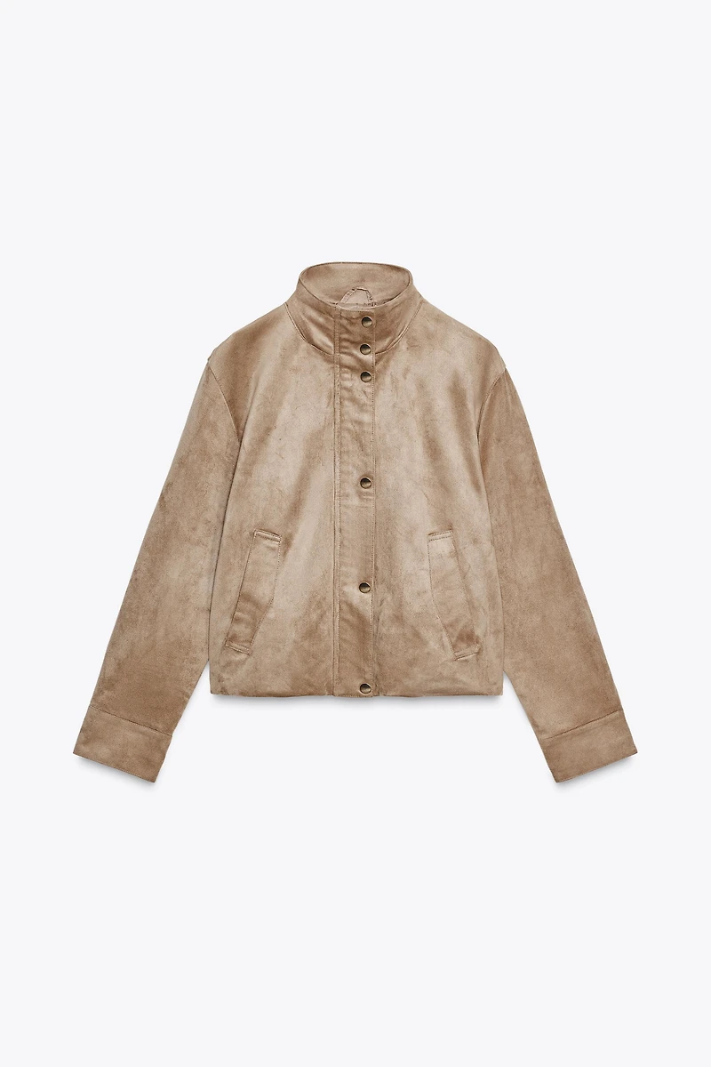 FAUX SUEDE JACKET