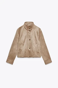 FAUX SUEDE JACKET