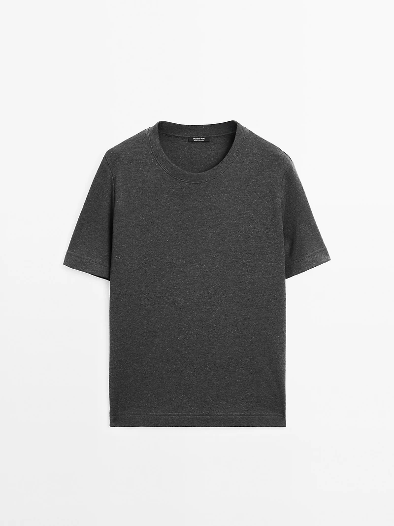 100% cotton interlock crew neck T-shirt