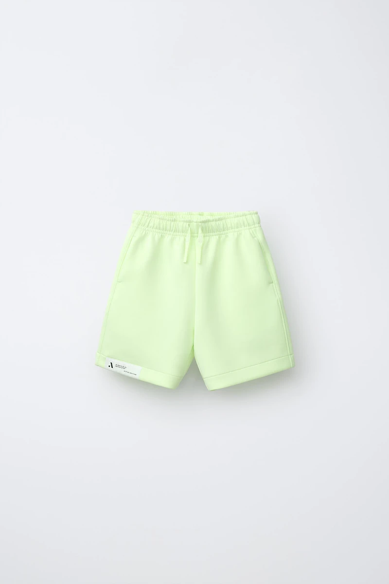NEON NEOPRENE ATHLETIC SHORTS