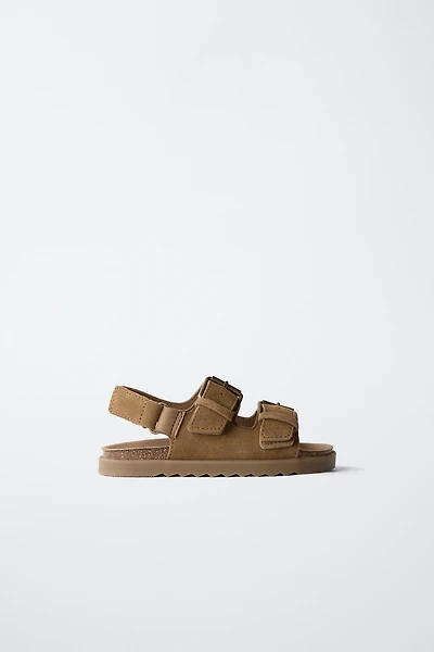LEATHER BUCKLE SANDALS