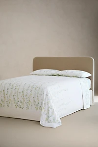 SATEEN DUVET COVER LEAVES AND FLOWERS