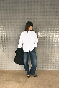 POPLIN SHIRT WITH POCKET