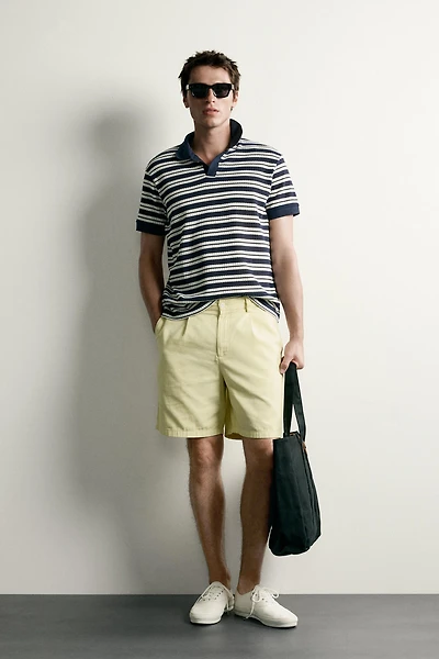 OPEN-STITCH REGULAR FIT POLO SHIRT