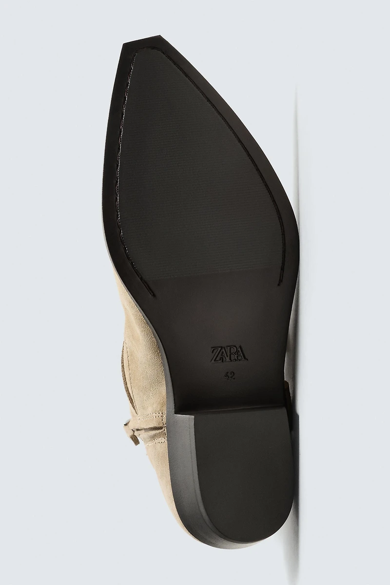 LEATHER BOOTS WITH HARNESS DETAIL