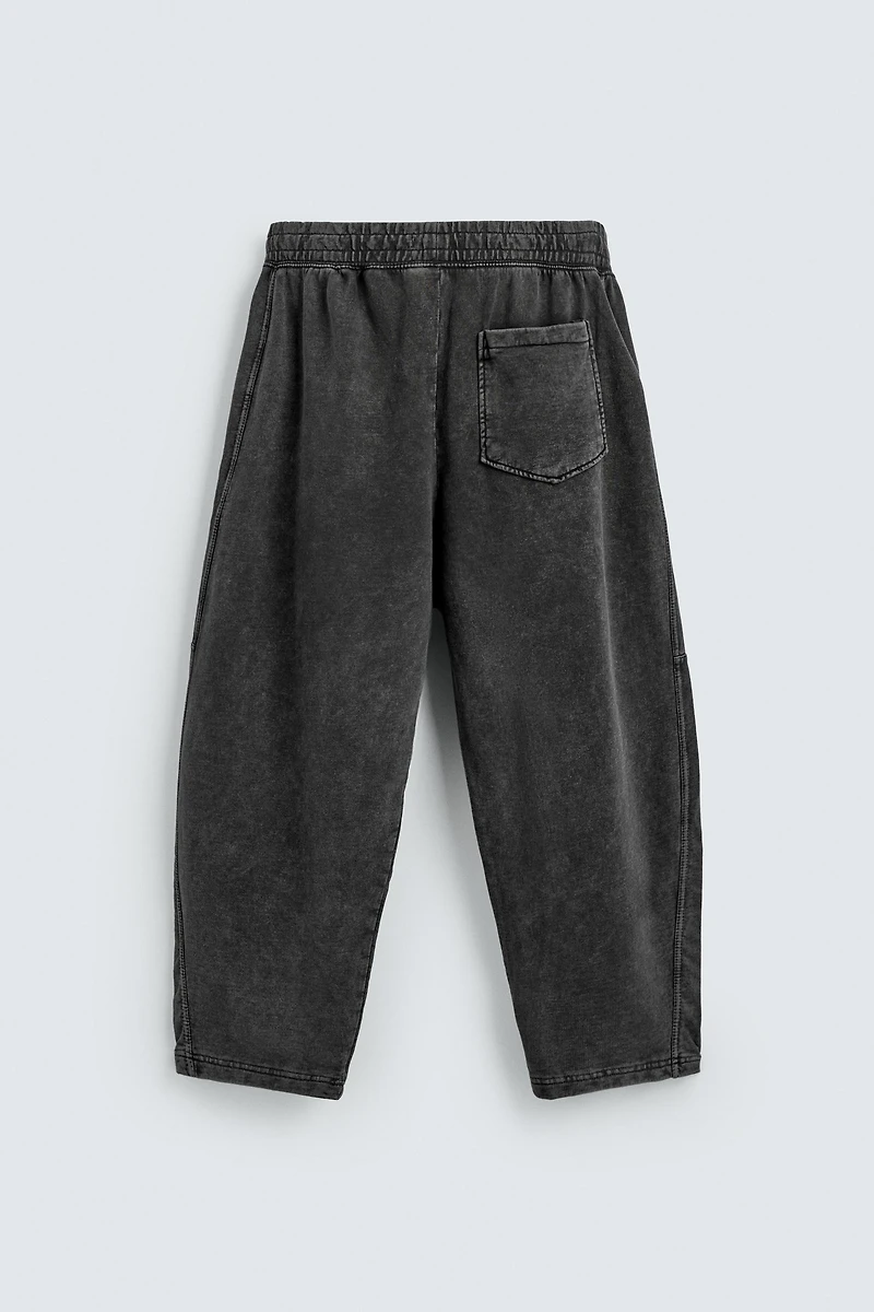 WASHED BALLOON FIT JOGGING PANTS