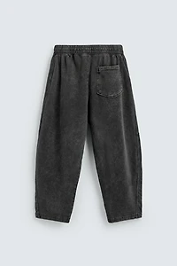 WASHED BALLOON FIT JOGGING PANTS