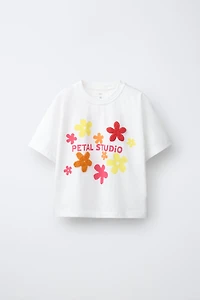 CROCHET FLORAL T-SHIRT