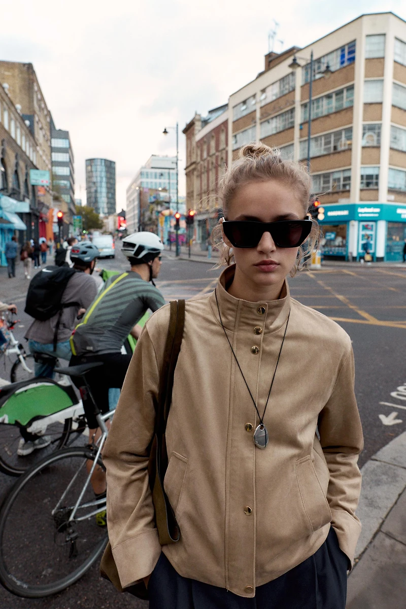 FAUX SUEDE JACKET