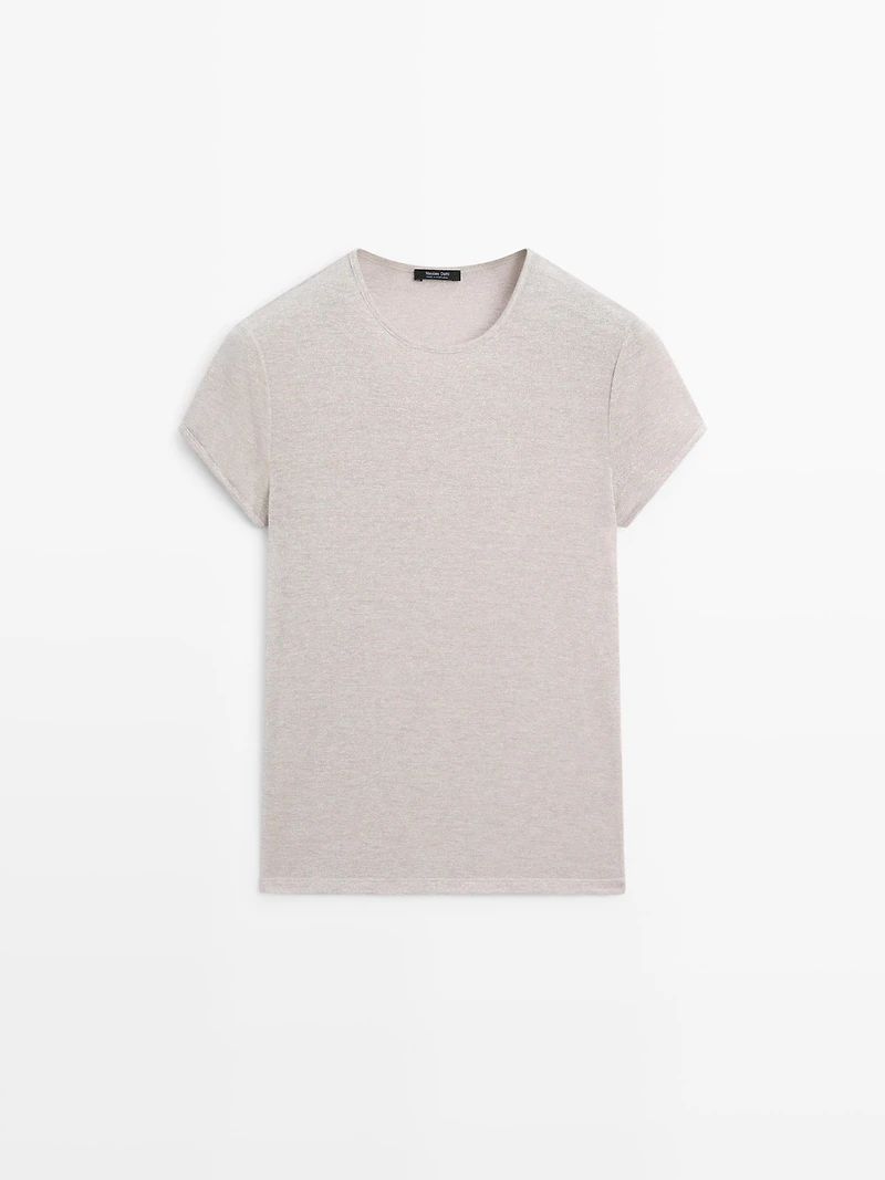 Short sleeve T-shirt with shimmery detail