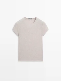 Short sleeve T-shirt with shimmery detail