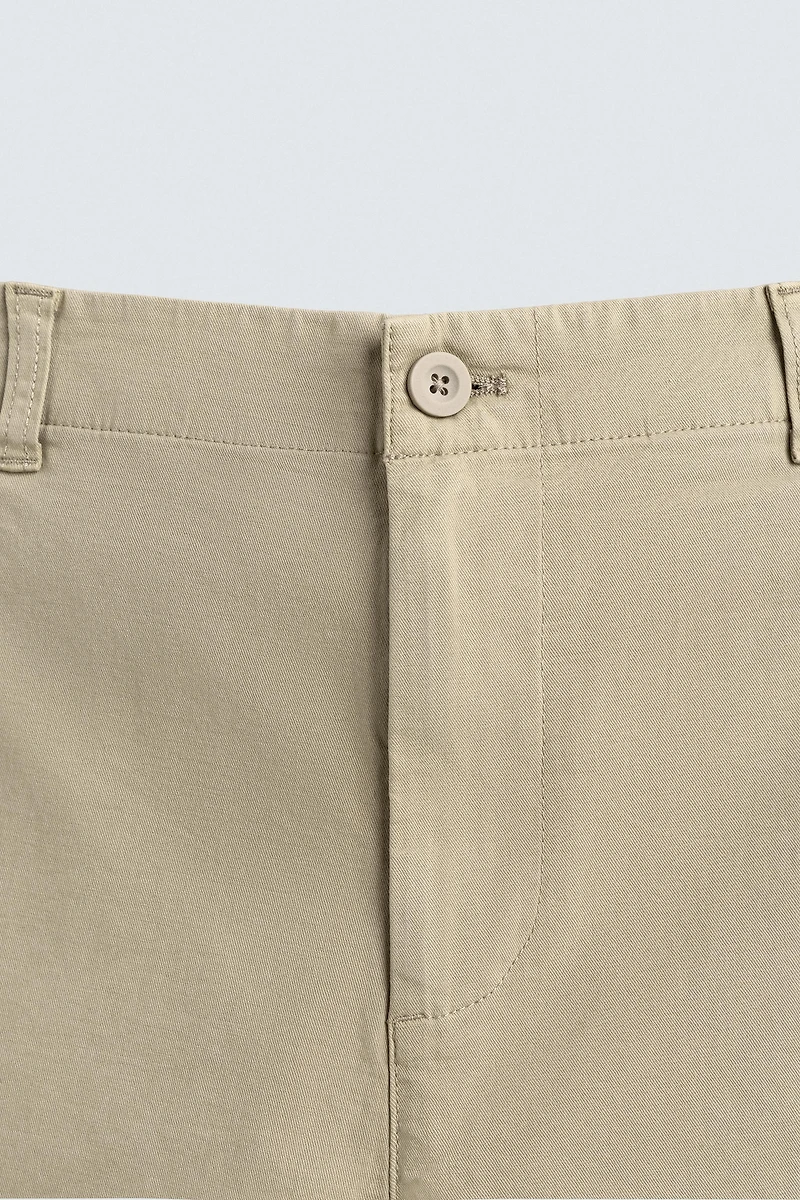 STRAIGHT FIT TWILL PANTS